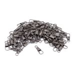 Карабин-крючок металл 04 мм (25х8 мм), цв.чер.никель, 100 шт