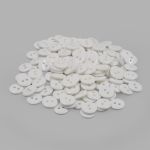 Пуговицы на 2 прокола супатная 20L (12,5мм), пластик (s.white (белый глянец)), 144 шт