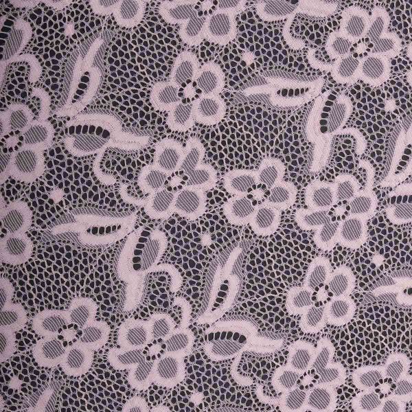 Кружево бельевое эластичное 400 мм / 3.4 метра, цвет пудровый
