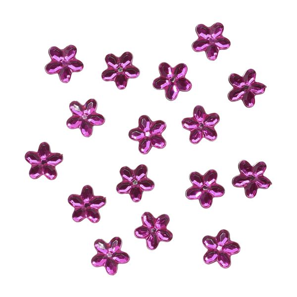 Кабошон декор подарков Цветы 10 мм, 15 шт, ярко-розовый, Dress it up