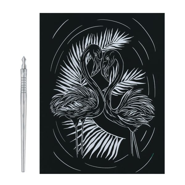 Набор для творчества Гравюра №69 Розовый фламинго, 20х25.5 см, Hobbius SGHK