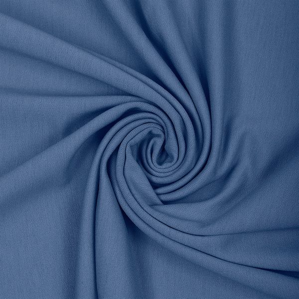 Футер 2-нитка петля поливискоза стрейч 220 г/м², 160 см / 35 метров, ФУТ2Х.TBY.ПЭ-ВИС.55, цв.55 джинс