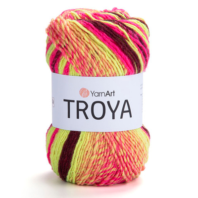 Пряжа YarnArt (ЯрнАрт) Troya / уп.5 мот. по 100 г, 250 м, 2118 секционный