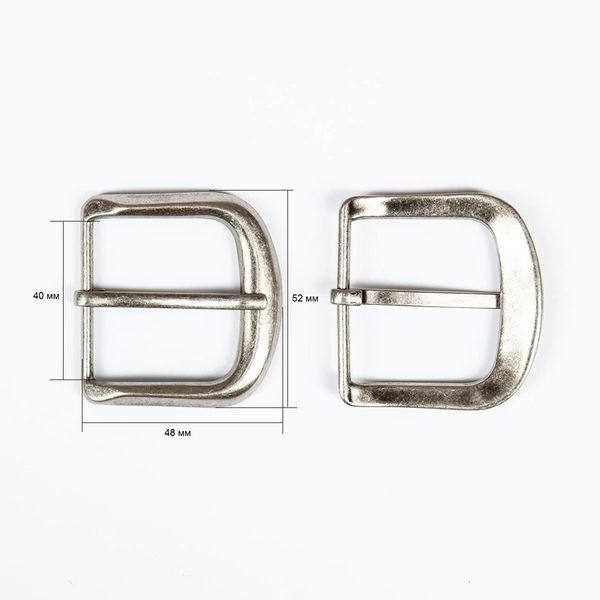 Пряжка ременная металл 40 мм мат/чер.никель мет, 4 шт, BIG