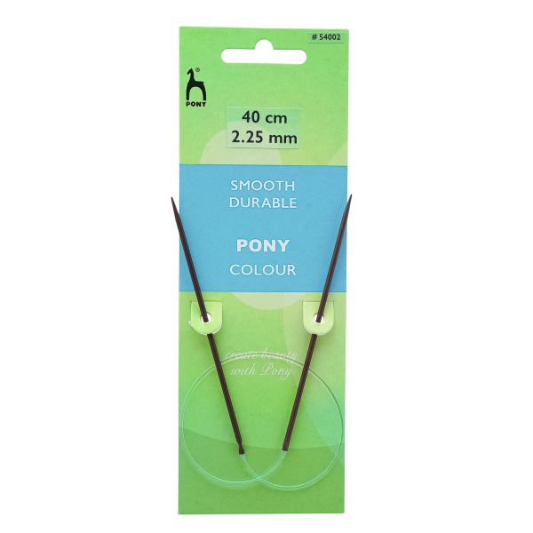 Спицы круговые Pony Colour ⌀2.25 мм, 40 см, алюминий, 54002