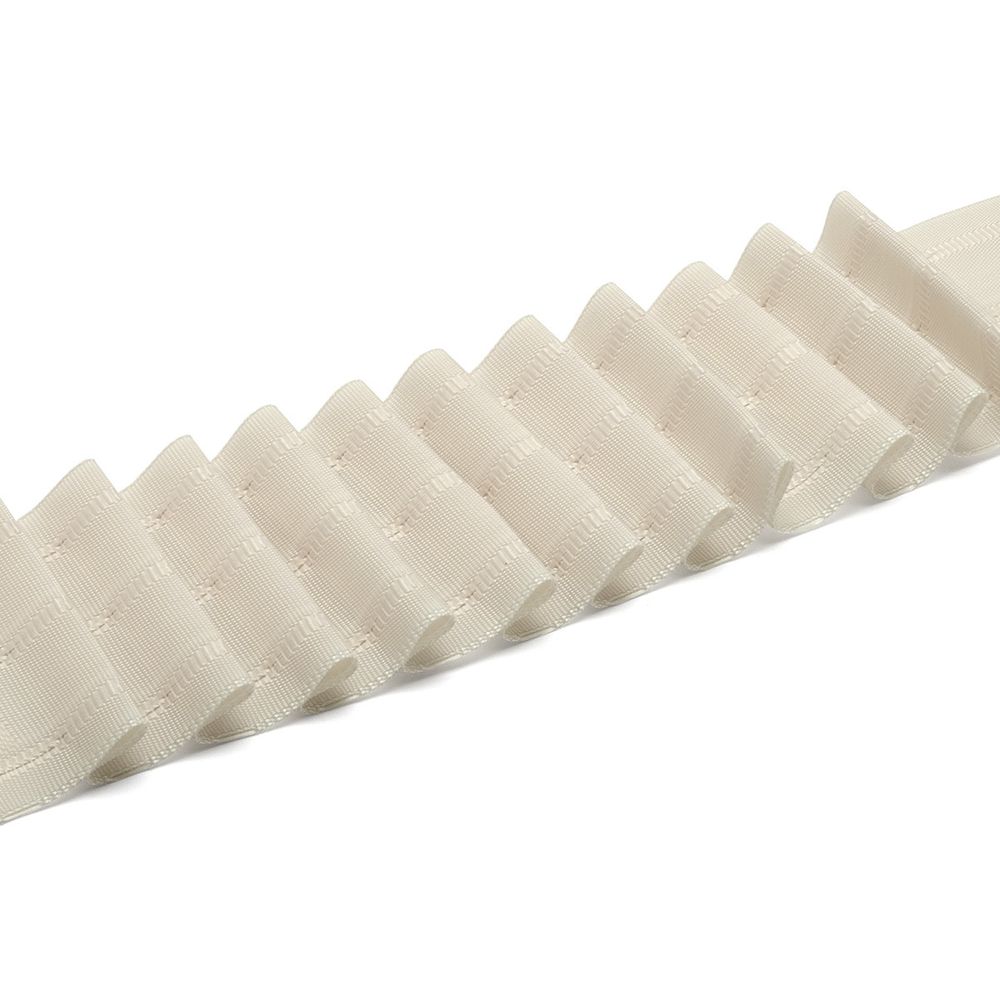 Лента (тесьма) шторная: сборка параллельная (1:2.5) 70 мм / 100 метров, бежевая