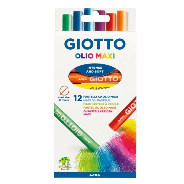 Масляная пастель в индивидуальной рубашке 12 цв, F293400, Giotto F293400