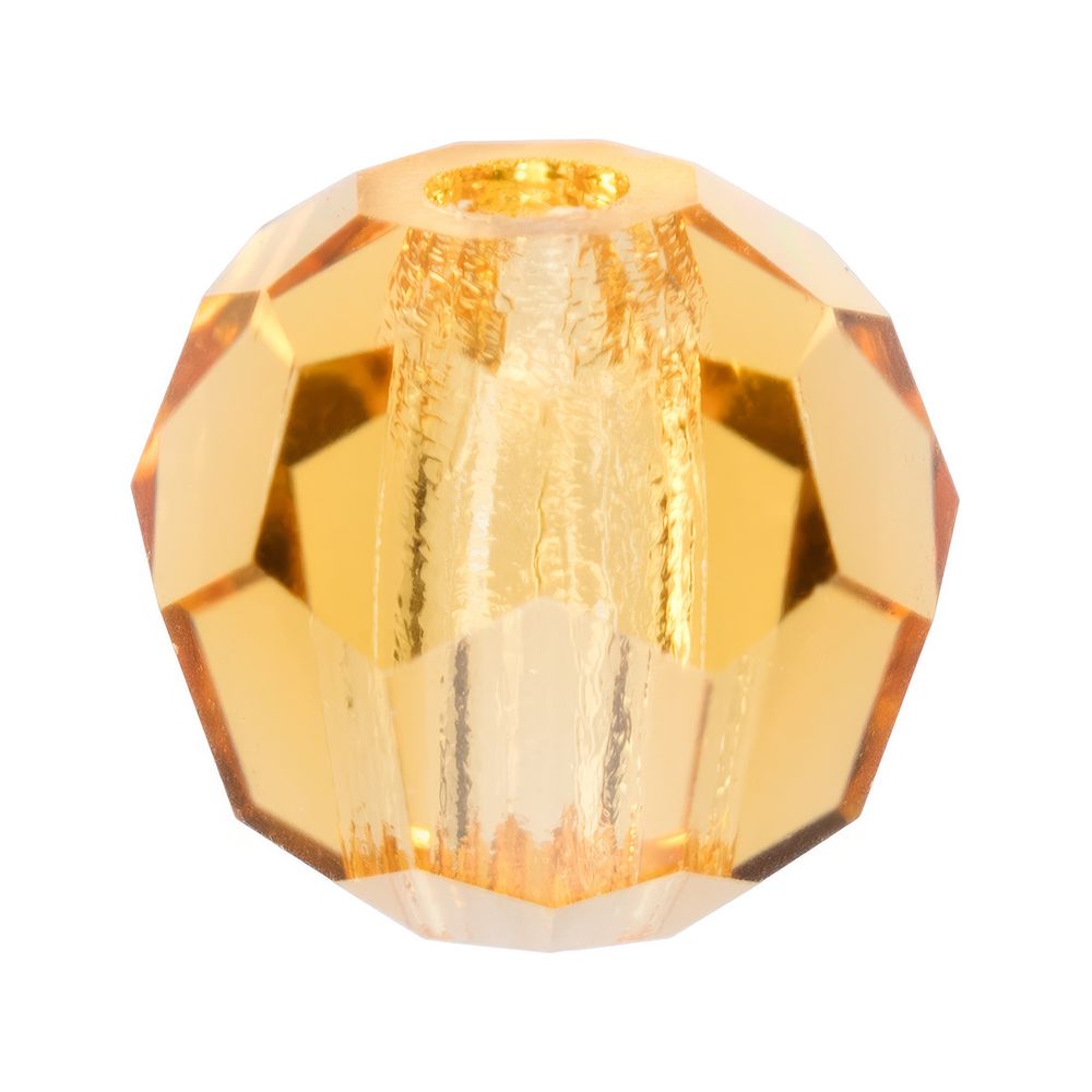 Бусины стекло ⌀4 мм, 24 шт, светло-коричневый/topaz, Preciosa 451-19-602