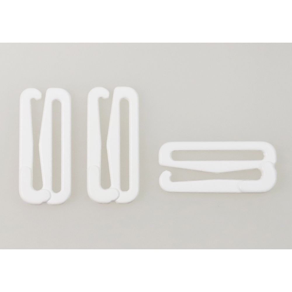 Крючки для бюстгальтера металл 20.0 мм, 001 белый, Arta, 50 шт