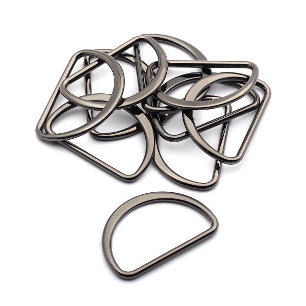 Полукольцо литое металл внутр. 40 мм (внешн. 46х31 мм), плоское, 10 шт, чер.никель ГР, 6893