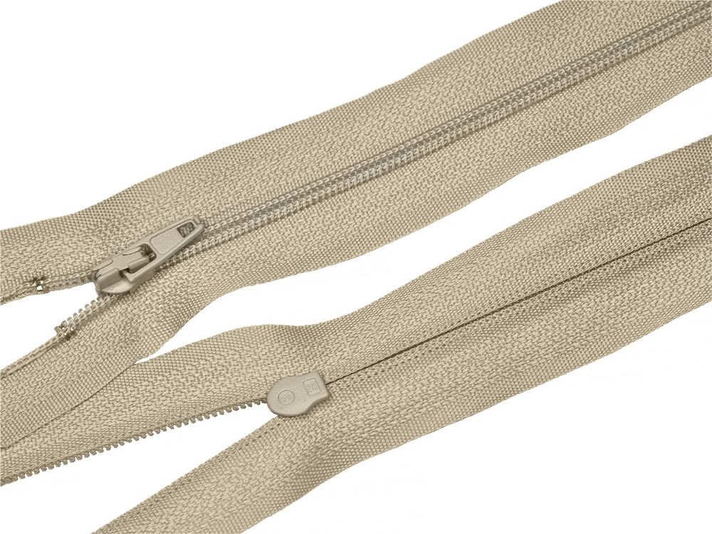 Молния спираль (витая) (цв.SBS) брючная Т3 (3 мм) 1 зам., н/раз., 20 см, автомат, S-235 бежевый, уп.100 шт