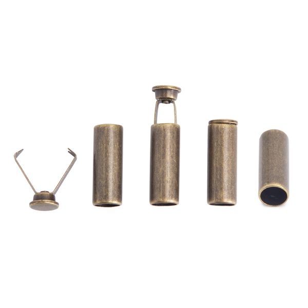 Наконечник для шнура металл 20,7х7 мм, металл, бронза, 6660-0073, 20 шт