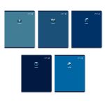 Тетрадь ученическая общая, твин лак A5 60 л. на скобе 65 г/м², белизна 100% 10 шт клетка, 01522 Все оттенки синего, Светоч Т201