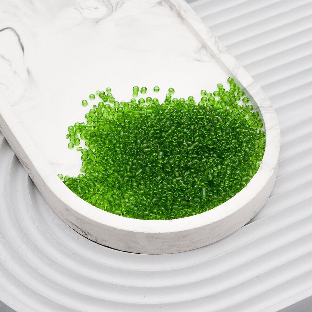 Бисер Astra&Craft 11/0 (2.1 мм), 200 г (10х20 г), цв. 25А травяной/прозрачный