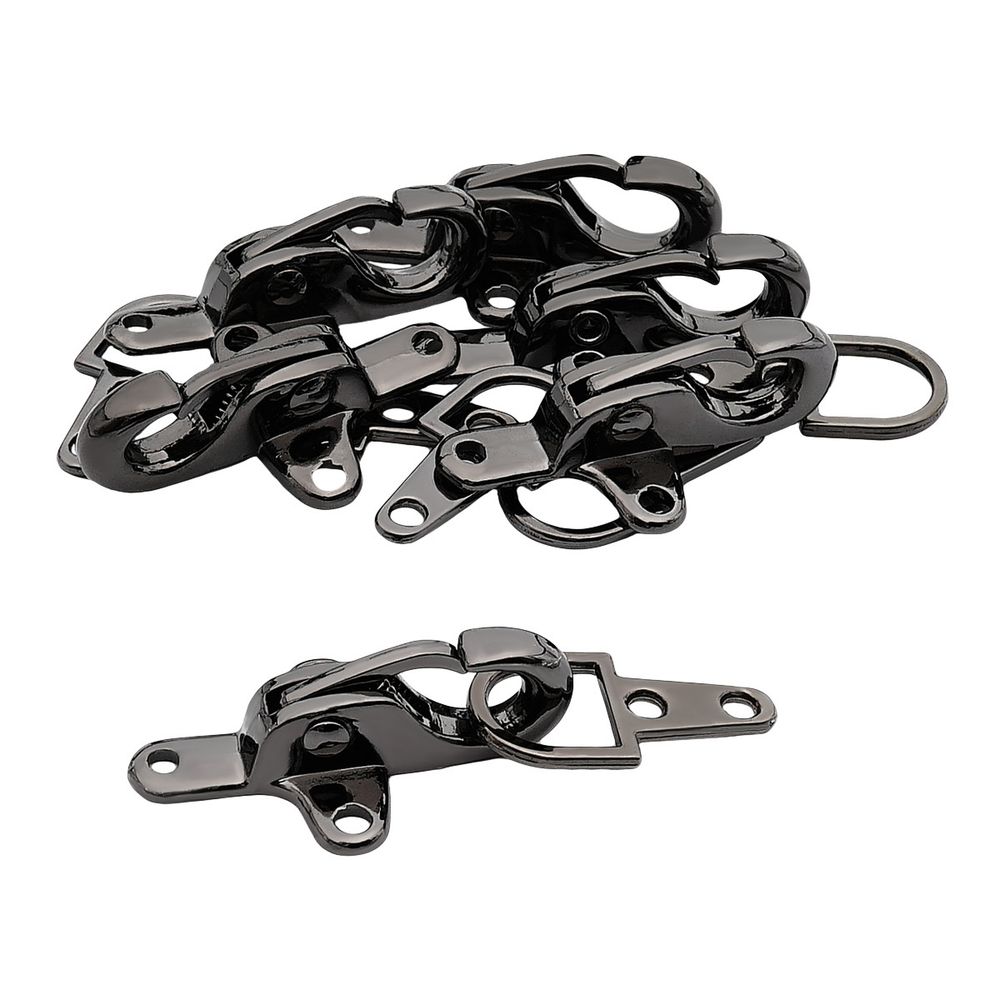 Пряжка-застежка 60х24 мм, металл (Pewter олово (черный никель)), МТ_1875, 6 шт