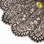 Кружево бельевое эластичное 225 мм / 3 м, 40992 цв.L30 кофе с молоком+черный, Kruzhevo