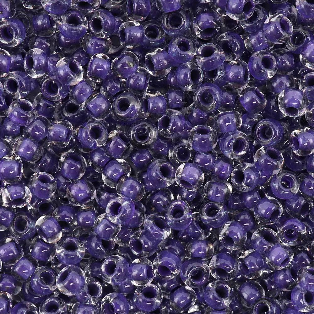 Бисер Preciosa прозрачный с цв. центром, круг.отв., 100 г (5х20 г), (38428)331-19001/10/0