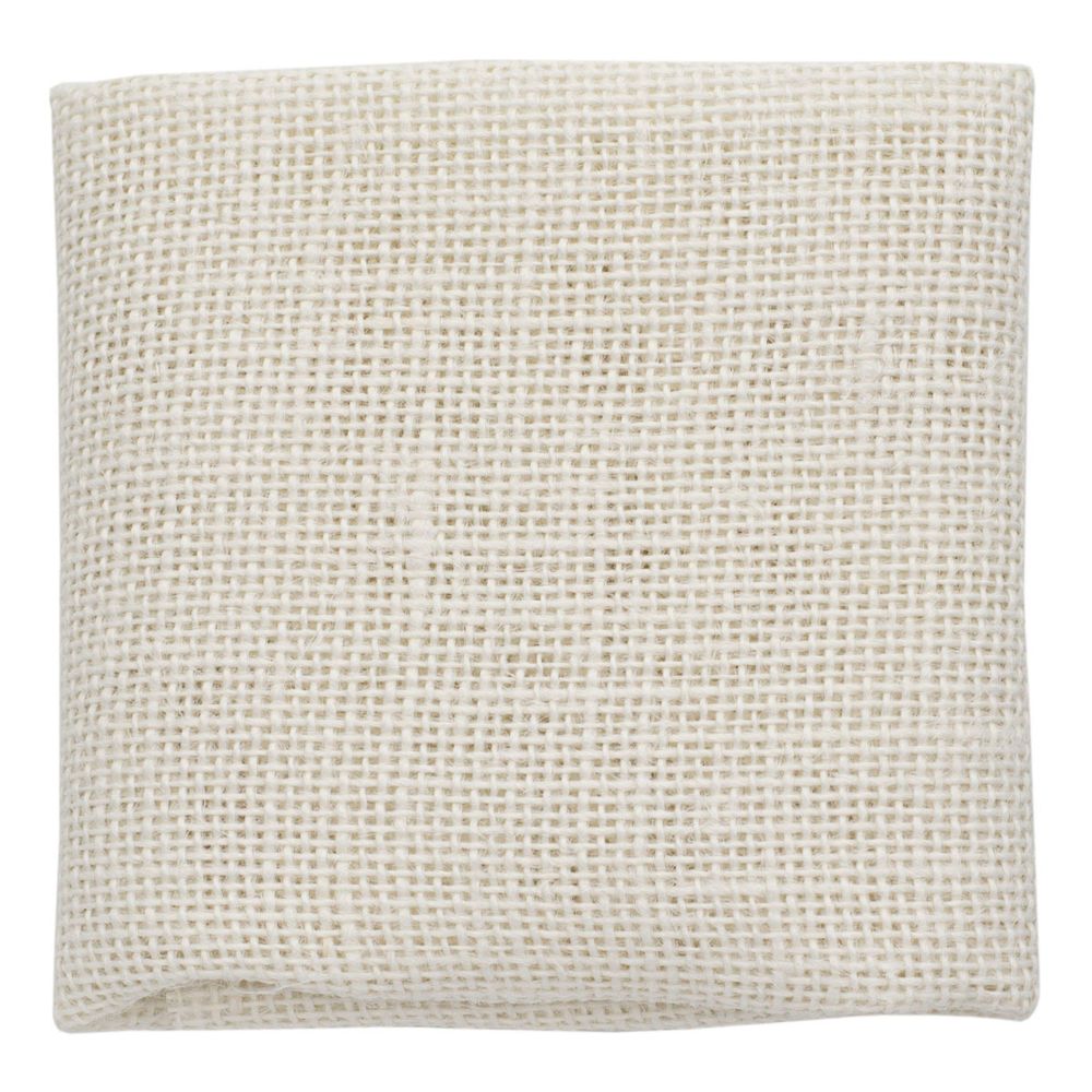 Ткань для рукоделия рогожка 100% лен 48х45см, белый