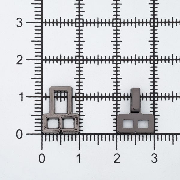 Крючки пришивные декоративные 10 мм, чер.никель, 20 шт