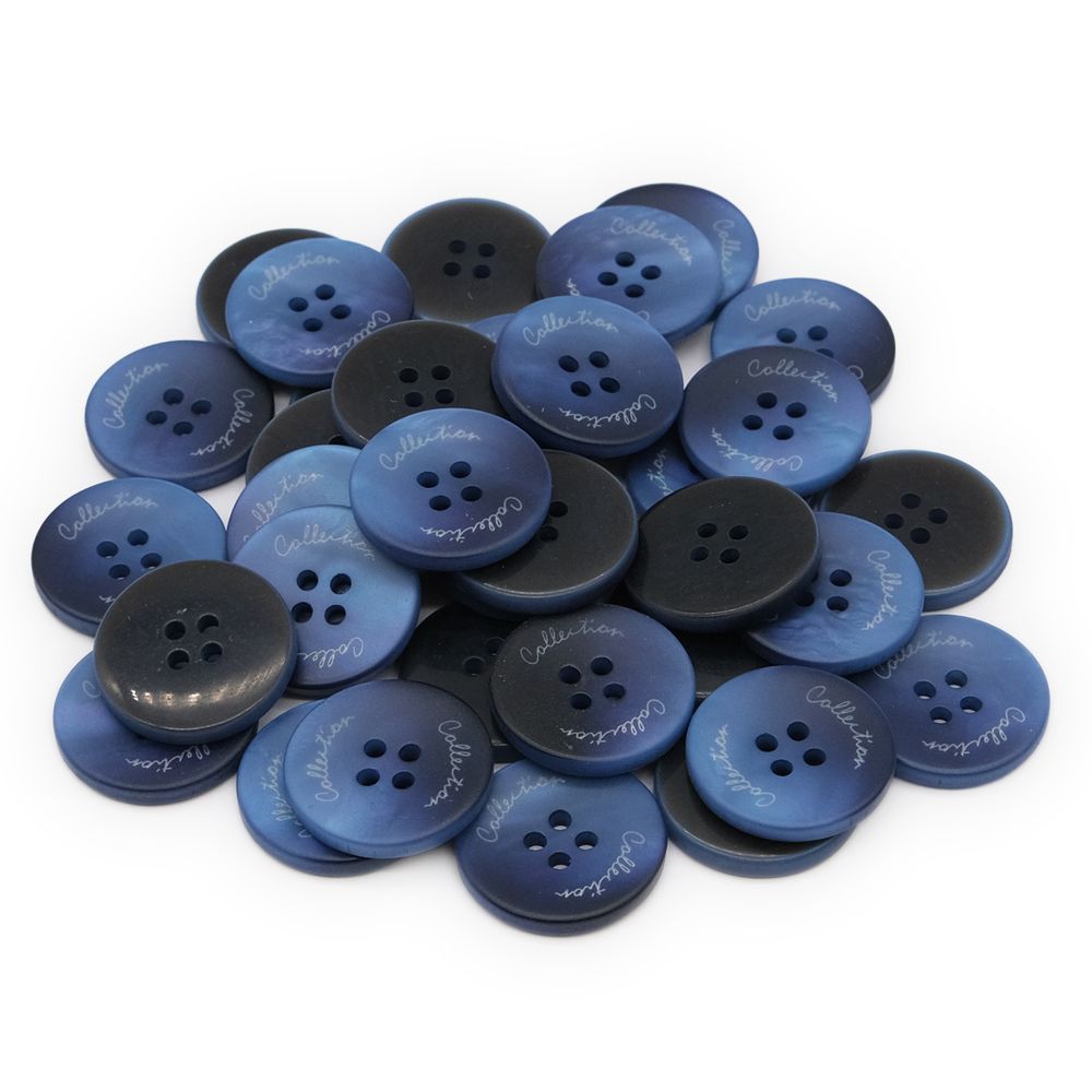 Пуговицы 4 прокола 32L (синий), 36 шт, 558082-3