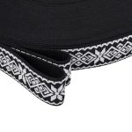 Стропа (ременная лента) 38 мм / 45.72 метра, [34.05 г/пог.м], с принтом 1-сторонняя, T0783 черный/белый, 3Al359