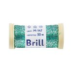 Мулине Gamma металлик M 5 мотков по 50 метров, M-147 серебристый/зеленый, Gamma BRILL