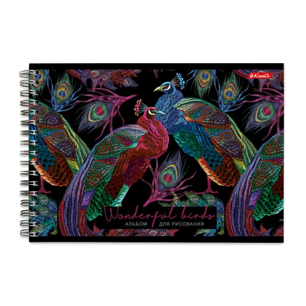 Альбом для рисования, мат. ламинация, 100 г/м², A4 на гребне, 4 шт, 40 л, Эдем 000243, Светоч 40АЛГР4_2_3_9