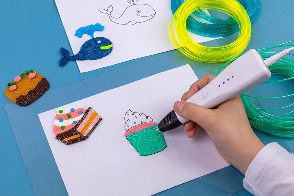 Набор PLA пластика для 3D ручки, 12 шт, Робокрафтика, Поделкин RBC-PLA-03