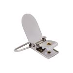 Клипса для подтяжек гладкая 35.0 мм, сталь (уп.20 шт) New Star (никель)