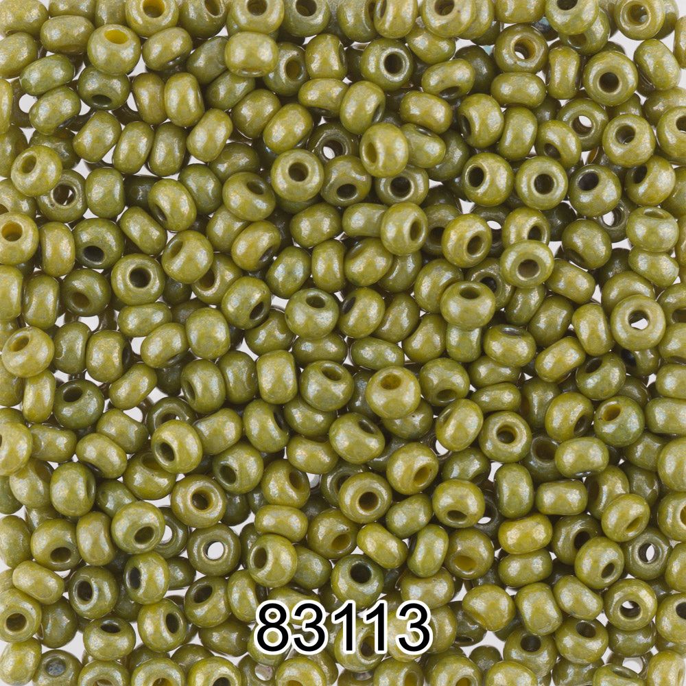 Бисер Preciosa 10/0 (2.3 мм), 500 г, 83113 (Ф468) св.оливковый