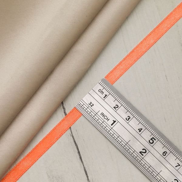 Лента атласная 1-сторонняя 6.0 мм / 22.86±1 метров, 037 яр.оранжевый, Globus