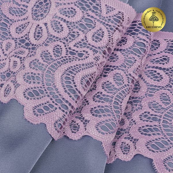 Кружево эластичное (стрейч) 90мм YSTL00839/N, цв.L1566 лаванда уп.25м, Kruzhevo