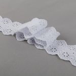 Кружево шитьё 57 мм / 9±0.2 метров, Турция, белый, Gamma GYEM-5700