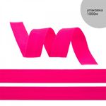 Резинка бельевая (окантовочная) матовая 20.0 мм / 1000 метров, розовый неон A1402