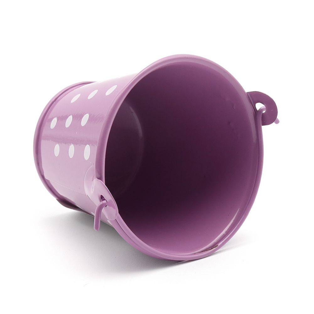 Ведро в горошек 6х5,3см (сиреневый), AR004-1