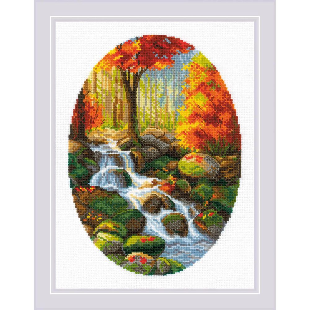 Набор для вышивания нитками Риолис, Краски осенней листвы 30х40см