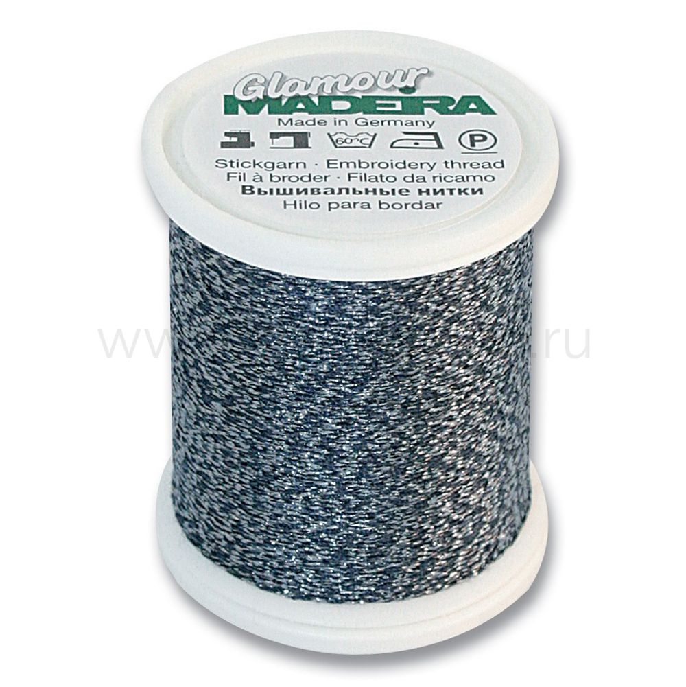 Нитки отделочные металлизированные Madeira Glamour №12, 200 м, цв. 3261, 9806, 5 катушек