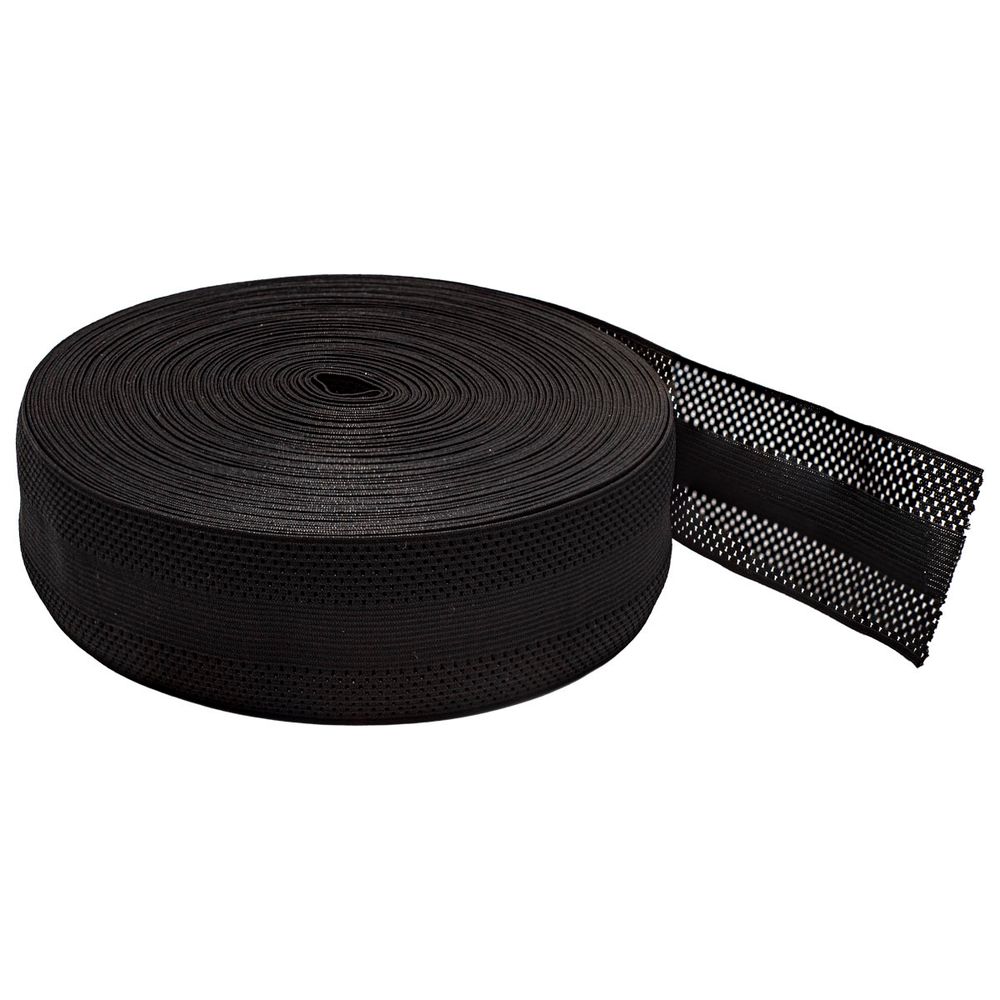 Резинка вязаная (стандарт) 55 мм / 25 метров, черный