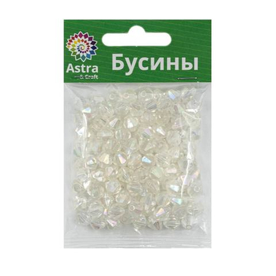 Бусины акрил ⌀8 мм, 25 г, ромбовидные, Astra&Craft, 1AB