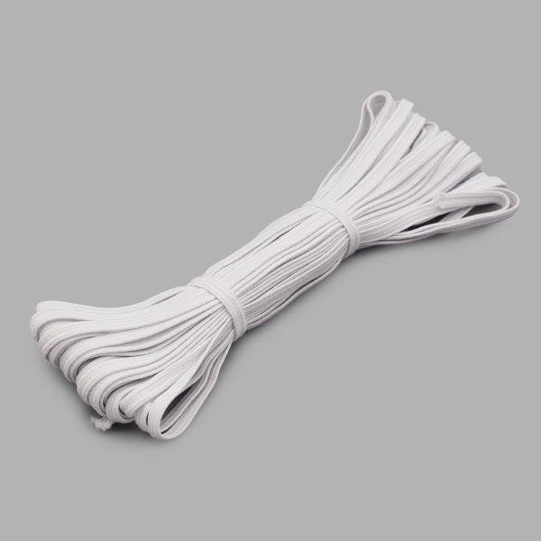 Резинка бельевая (стандартная) 5.0 мм / 10х10 метров, белый, С842