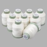 Нитки капроновые 500К, 50м, 001 белый, 9 катушек