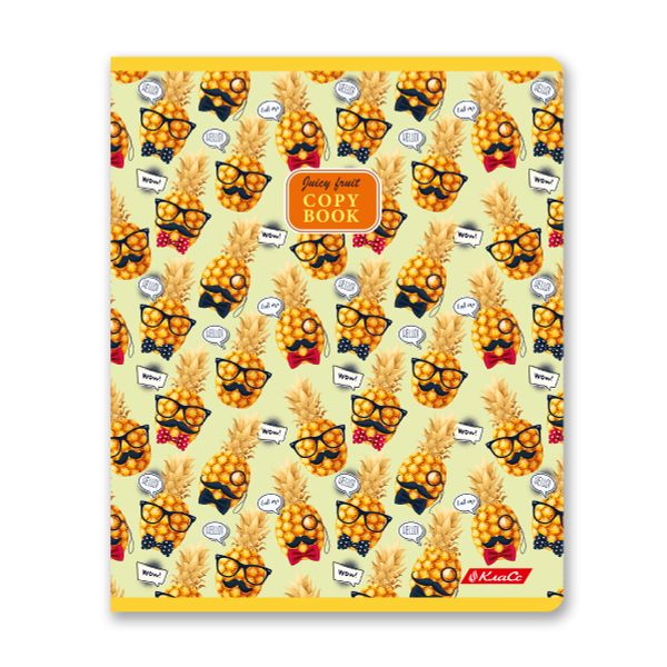 Тетрадь ученическая общая, твин лак, A5+ 60 л. на скобе 65 г/м², белизна 100%, 10 шт, клетка в термоусадочной пленке, 000478 Фруктомания, Светоч 60ТСК5_8_2_1