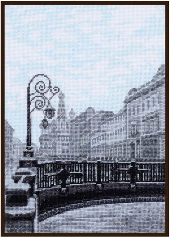 Набор для вышивания нитками Палитра, Итальянский мост. Санкт-Петербург 19х27 см