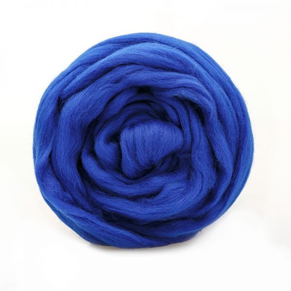 Шерсть для валяния Троицкая п/тонкая 1х100 г (до 29 мкр), 100 королевский синий