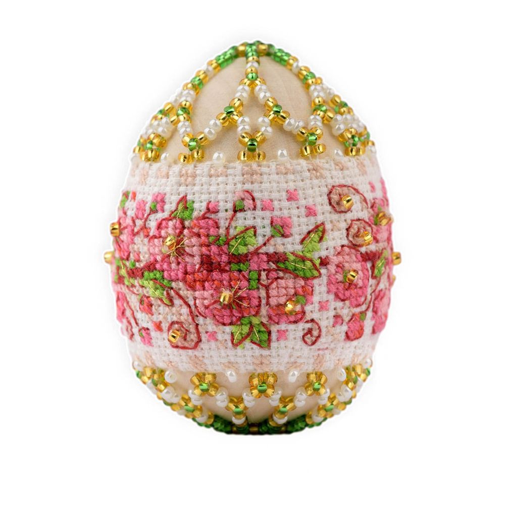 Набор для бисероплетения Риолис В224, Пасхальное яйцо Яблоневый цвет 6,5х5см