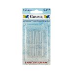 Иглы ручные для вышивания двусторонние №24, 6 шт, с ушком посередине, Gamma N-317