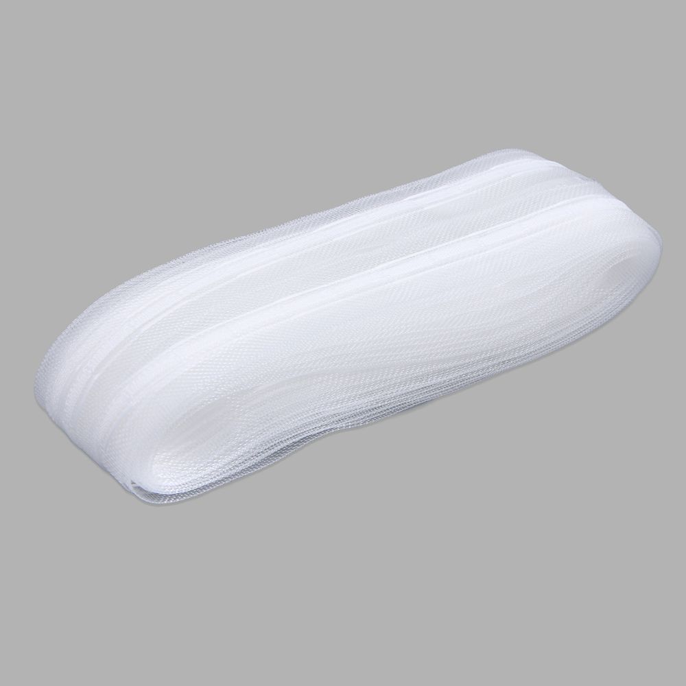 Лента (тесьма) шторная: сборка параллельная 25 мм / 10 метров, (1 ряд петель, 2 шнура), прозрачный, (251-О)