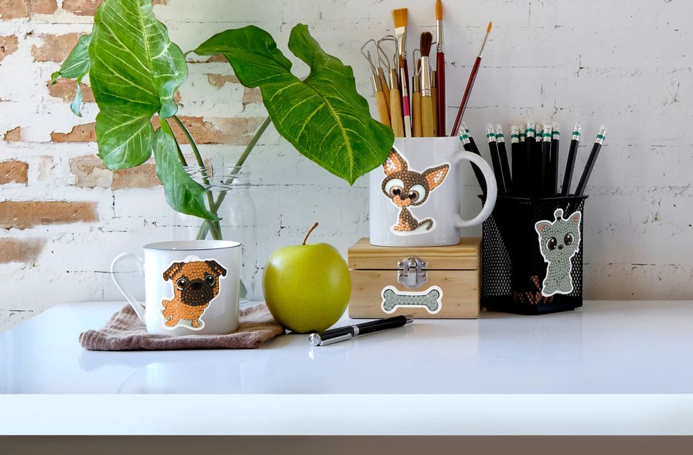 Наклейки декоративные Фрея ALVN-121, Щенки, 19.5х14 см