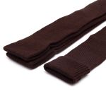Манжеты трикотажные рукава 6.5 см / 3 метра, тонкие, 2х2, 729 коричневый