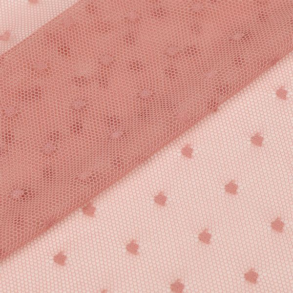 Сетка бельевая эластичная 65 г/м², шир.160 см / 20 метров, Мушка 00128, цв.04(17-1514) сухая роза /00128.04/
